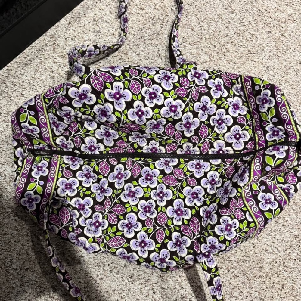 Vera Bradley Floral Bag - Purple, Green, White